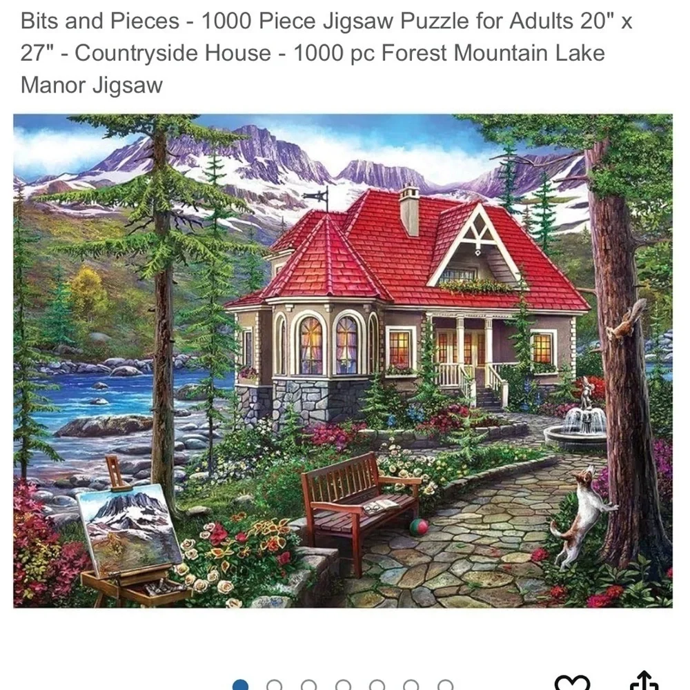 Bits and Pieces 1000 Piece Puzzle Set Countryside House & Bon voyage set of 2